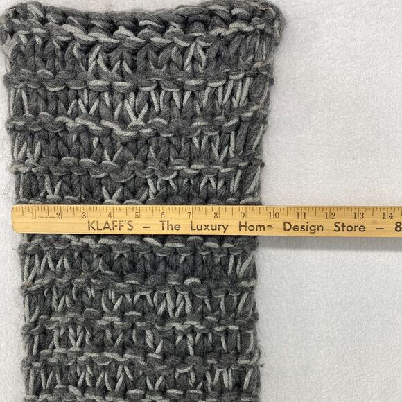 ANNA KULA Scarf OS Infinity Marled Crochet Chunky Wool Gray 9" x 59" - Picture 9 of 13